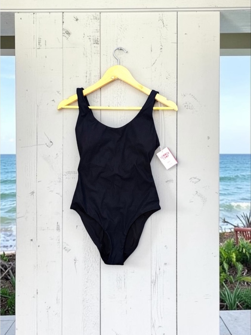 Mindy Kaling x Andy Swim NWT The Ibiza One Piece Swimsuit Black Size ST